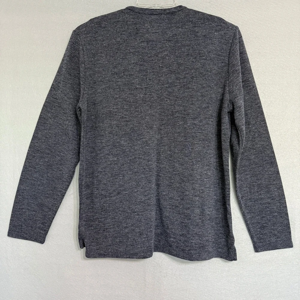 Banana Republic Mens Casual Gray Knit Henley Shirt Size XL‎ Long Sleeve Preppy